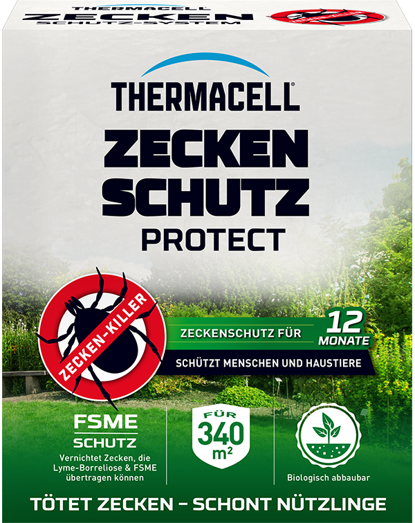 Thermacell Zeckenschutz Protect Fläche von 340 m² für 12 Monate