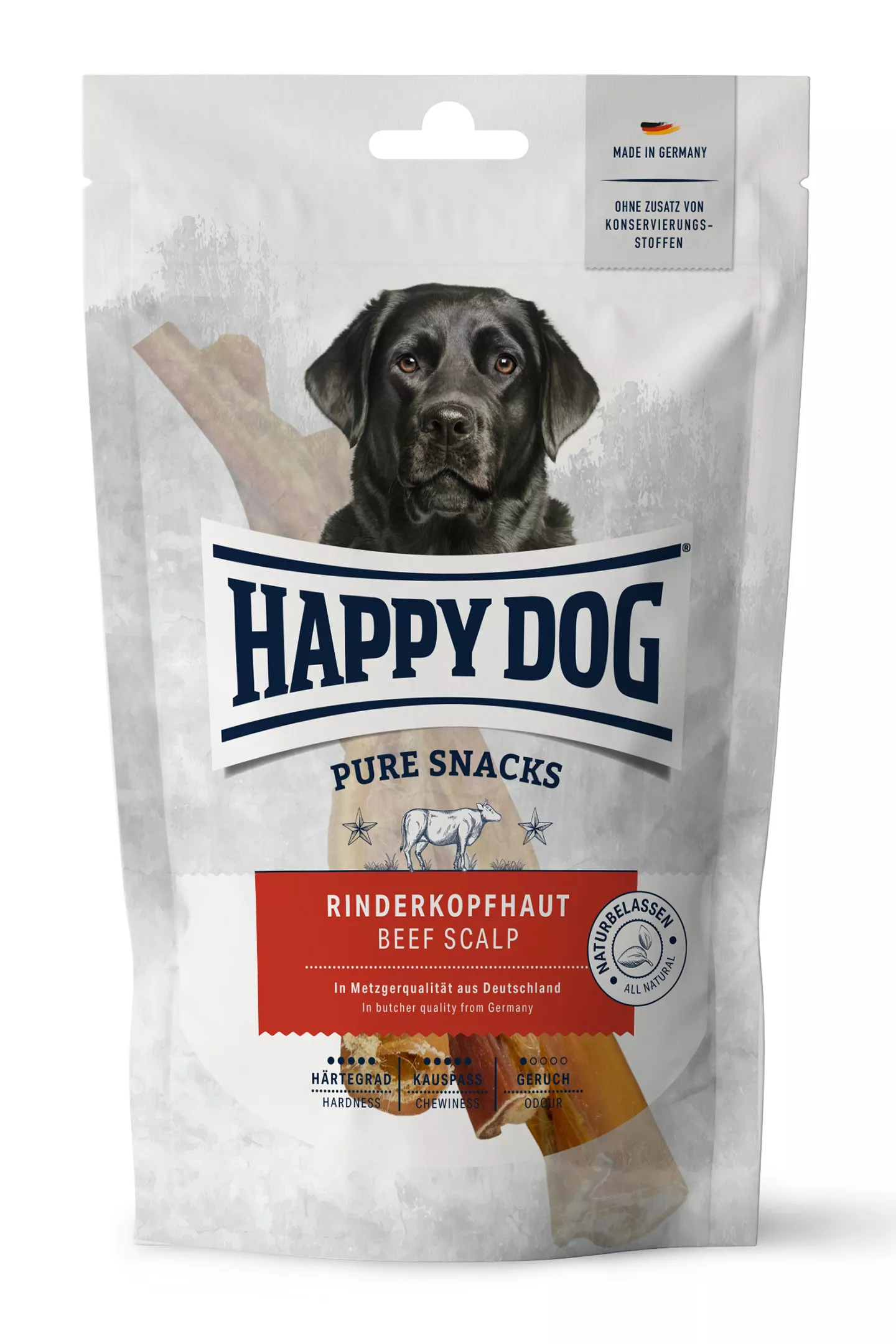 Happy Dog 250 g Rinderkopfhaut ohne Zusatzstoffe