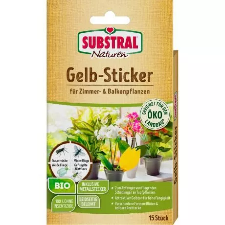 SUBSTRAL® Naturen® Gelb-Sticker 15 Stk.