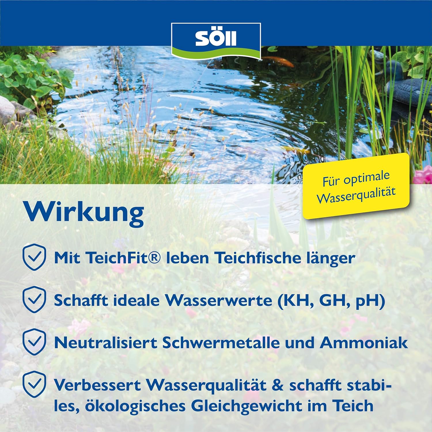 Söll TeichFit® Schafft ideale Wasserwerte für 5 m² 