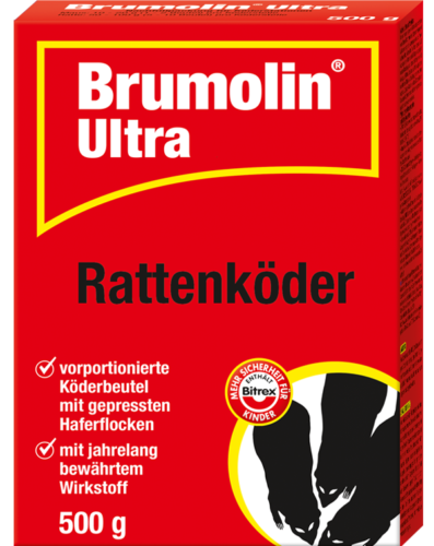 Brumolin Ultra Rattengift & köder 500g Getreideköder vorportionierte Köderbeutel 