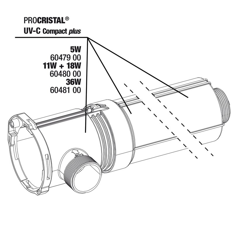 JBL ProCristal UV-C Compact plus Gehäuse Set Ersatzteil 