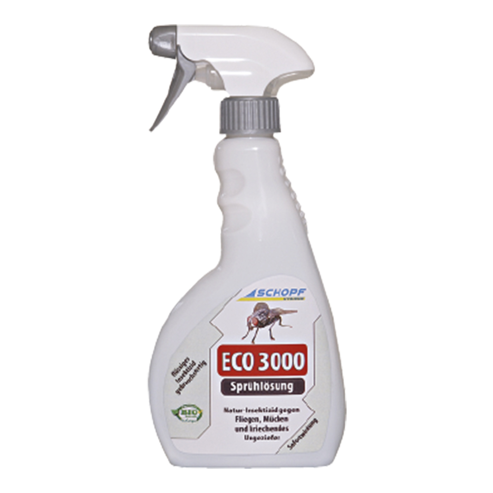 ECO 3000 Sprühlösung Gebrauchsfertiges Fliegenspray auf biologischer Basis 500ml