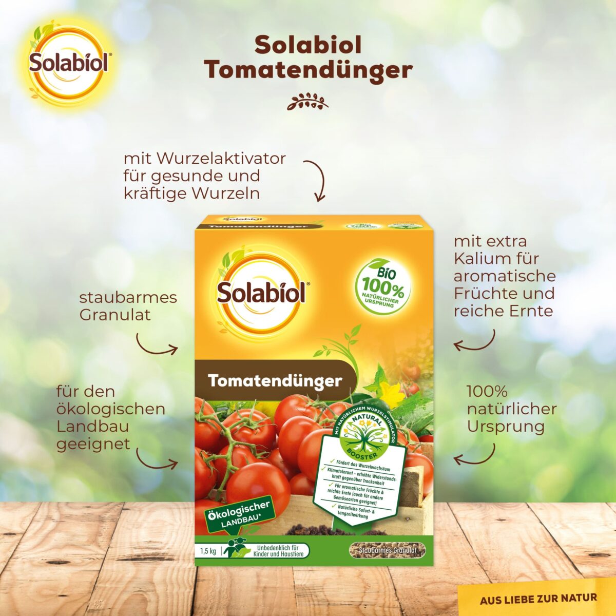 Solabiol Tomatendünger Langzeit-Wirkung Organisch-mineralischer 0,75