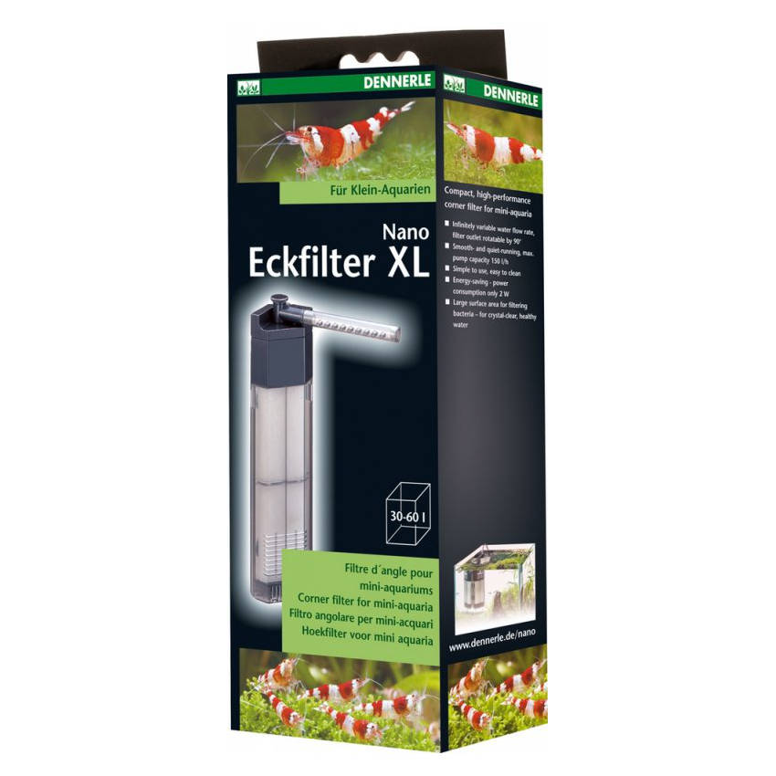 Dennerle Nano Eckfilter XL für Aquarien von 30 - 60 L