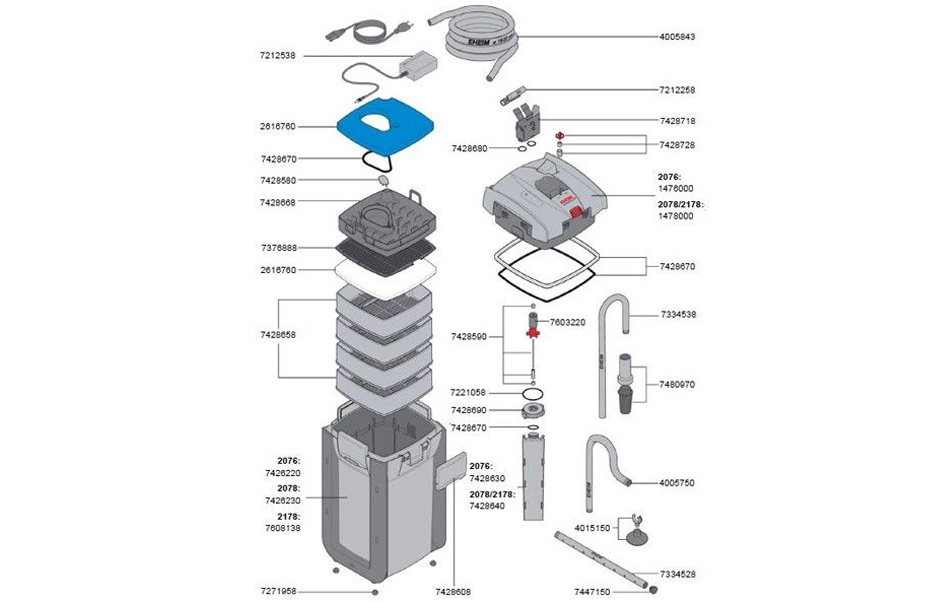 Ersatzteile für EHEIM professionel 5e 600T