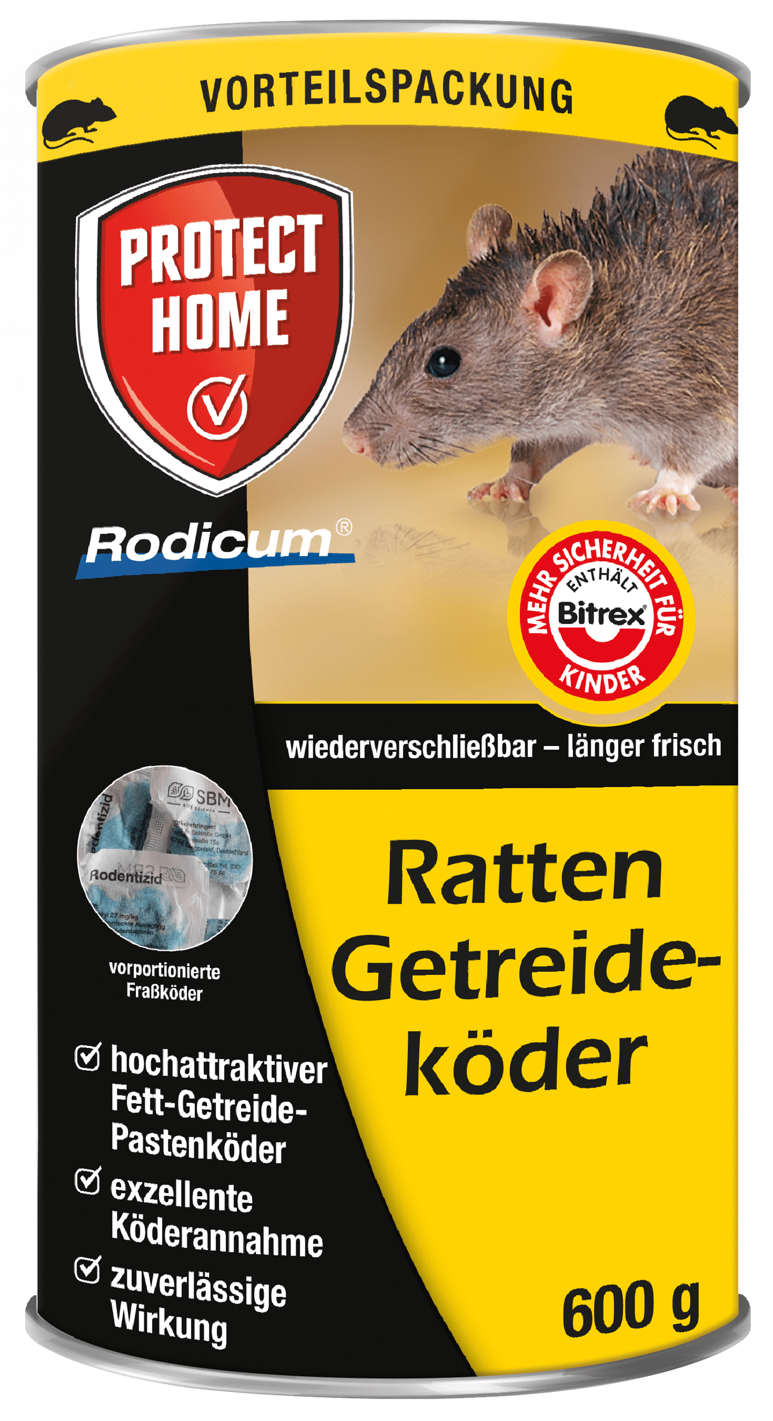 Protect Home Ratten Getreideköder 600 g