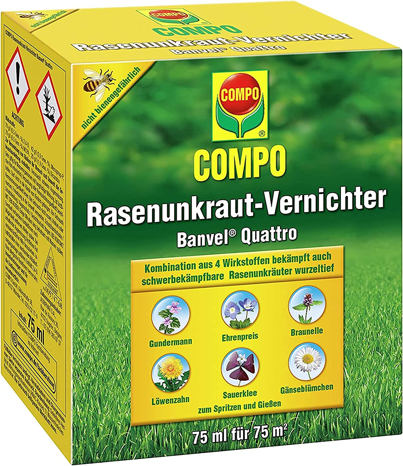 COMPO Rasenunkraut-Vernichter Banvel® Quattro 75 ml für 75 m² 