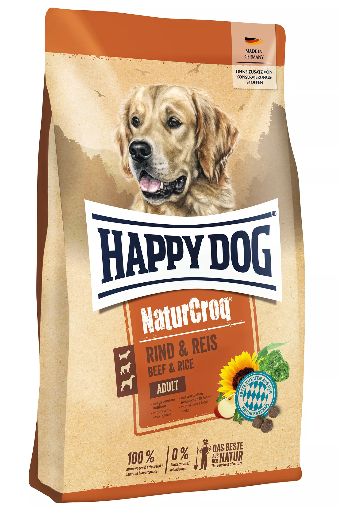 Happy Dog Natur Croq Rind & Reis 1 kg