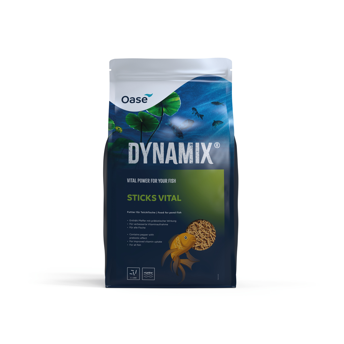 DYNAMIX Sticks Vital 20 l – Das Futter mit Pep für mehr Vitalität im Teich