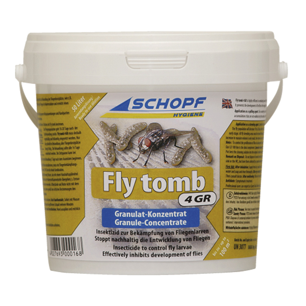 Fly Tomb 4 GR Insektizid zur Bekämpfung von Fliegenlarven 3 kg 