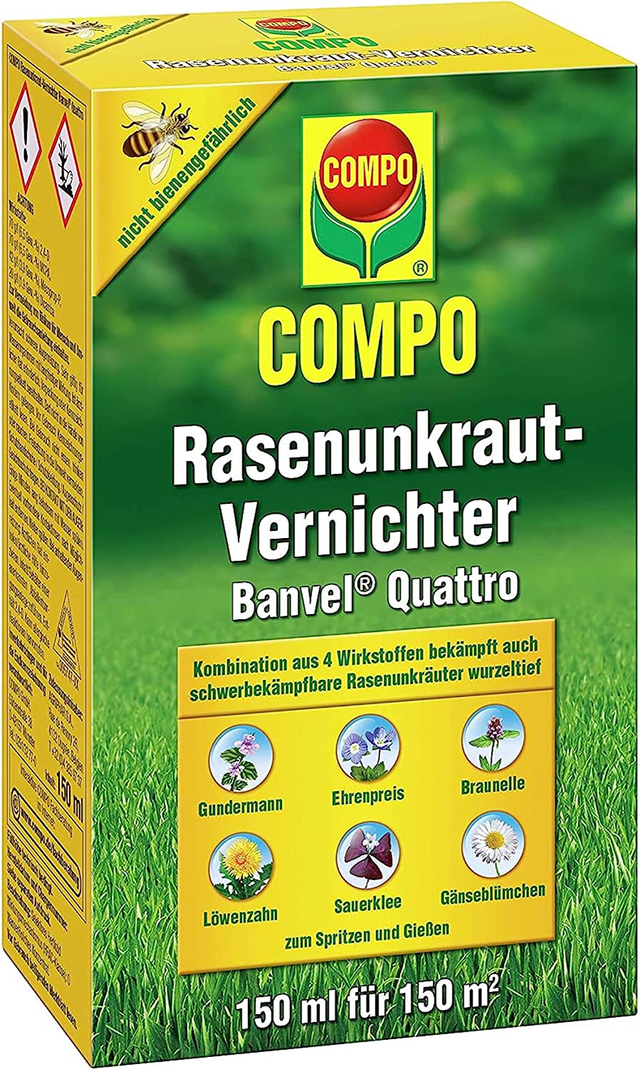 COMPO Rasenunkraut-Vernichter Banvel® Quattro 150 ml für 150 m² 