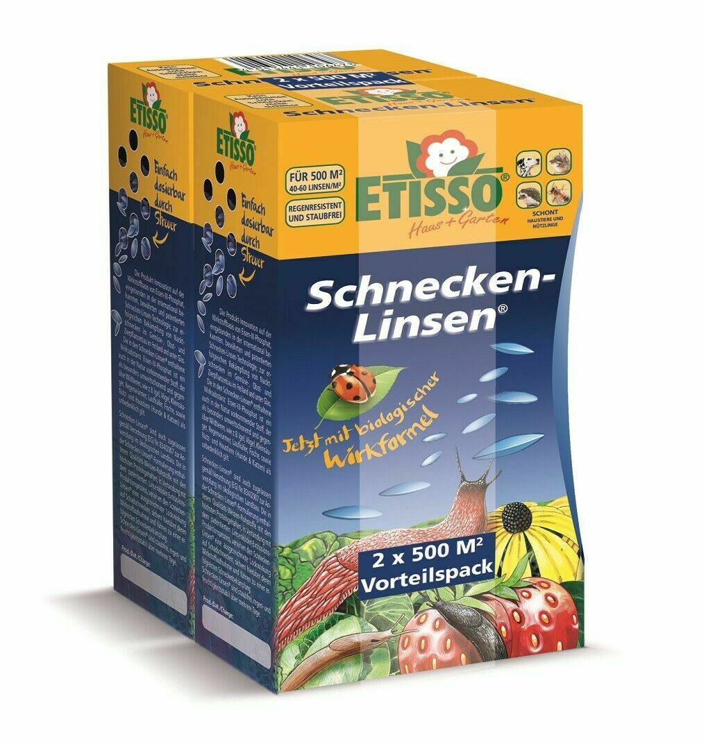 Etisso Schnecken-Linsen Neuste Generation (biol. Formel) 2 x 300 g 