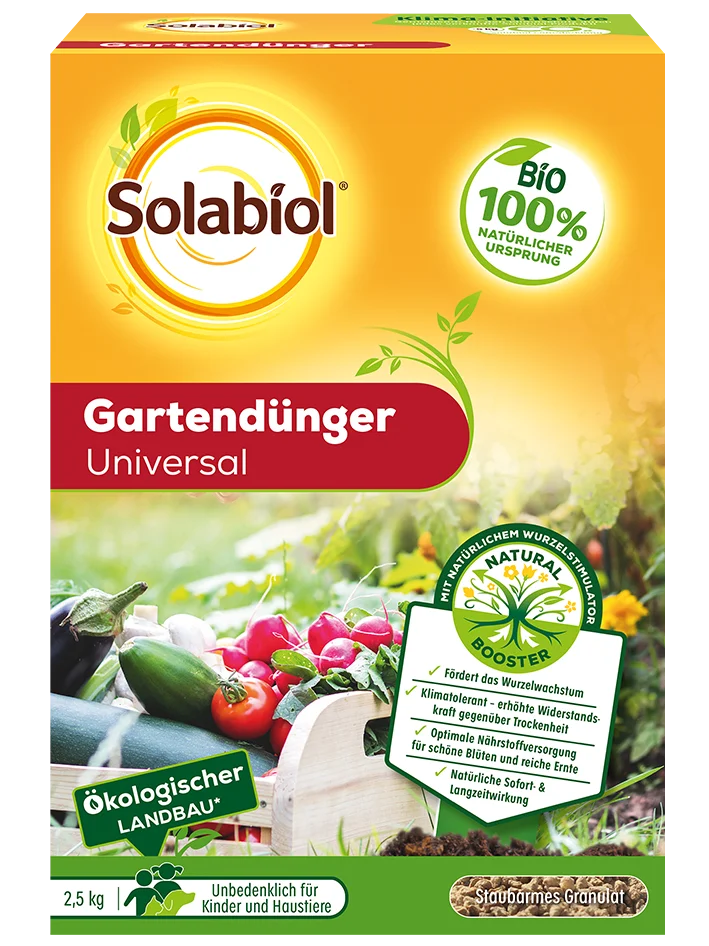 Solabiol Gartendünger Universal fördert das Wurzelwachstum 2,5kg 