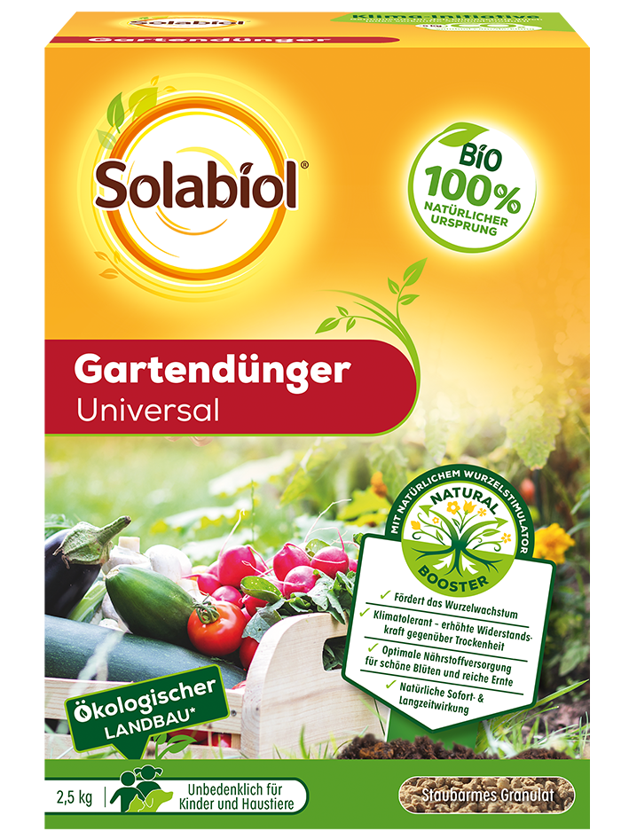 Solabiol Gartendünger Universal fördert das Wurzelwachstum 2,5kg 