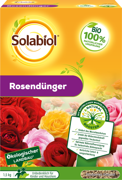 Solabiol Rosendünger zusammensetzung ist 100% natürlichen Ursprungs 1,5 kg