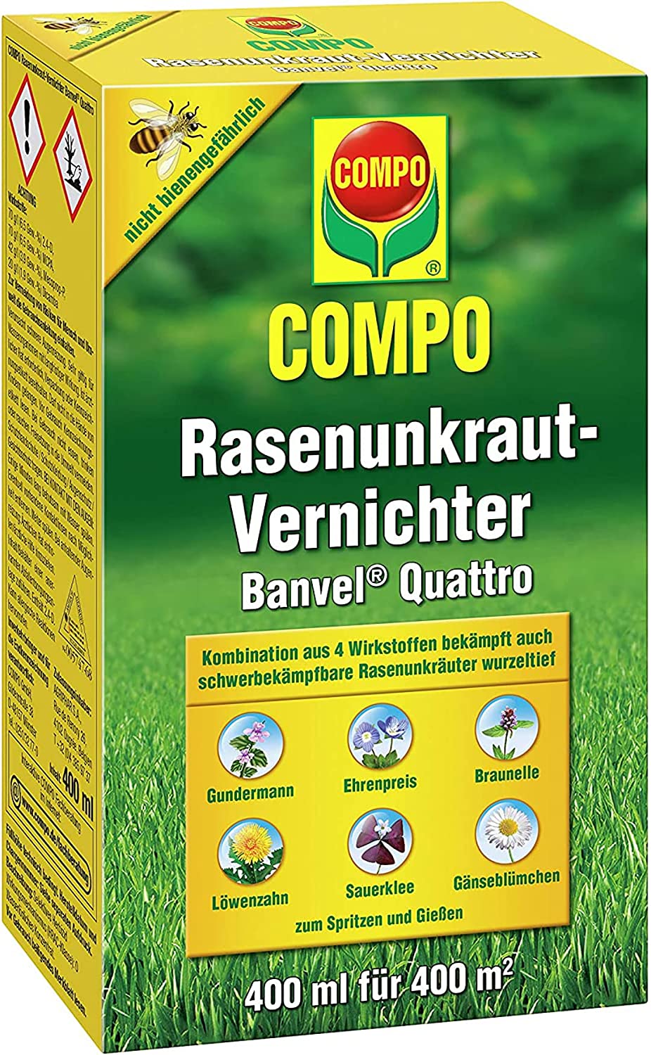 COMPO Rasenunkraut-Vernichter Banvel® Quattro 400 ml für 400 m² 