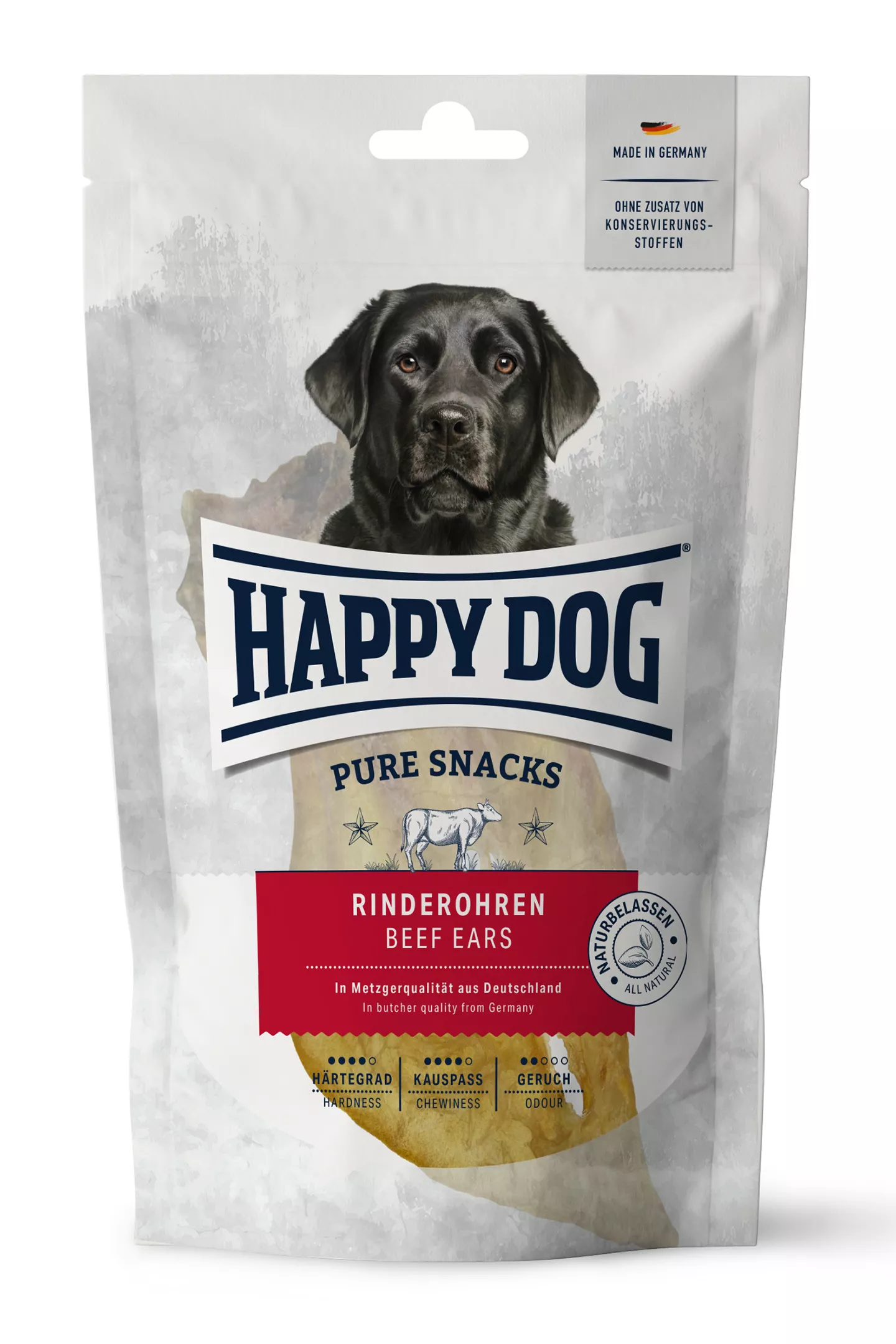 Happy Dog 250 g Rinderohren ohne Zusatzstoffe 