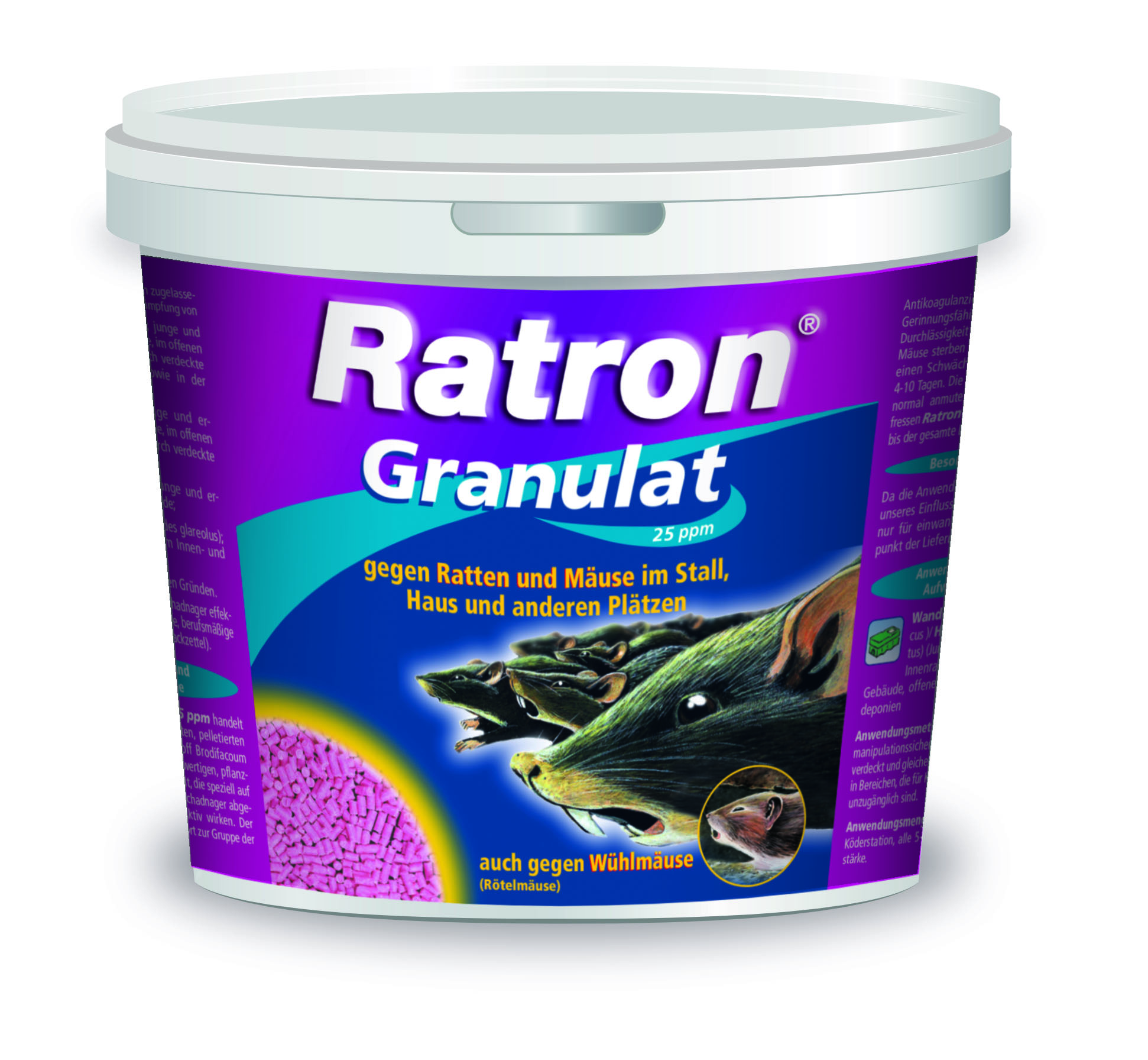 Ratron® Granulat 25 ppm gegen Ratten Mäuse Wühlmäuse 1 kg