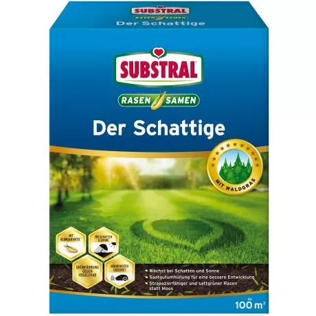 SUBSTRAL® Der Schattige für 100 m² Rasensaat