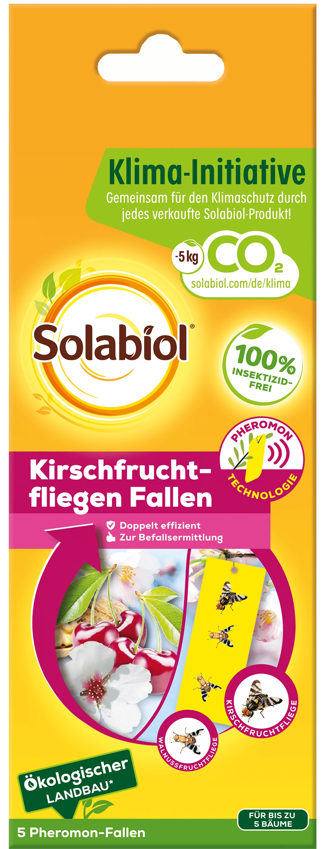 Solabiol Kirschfruchtfliegen Fallen 5 Pheromon Fallen 