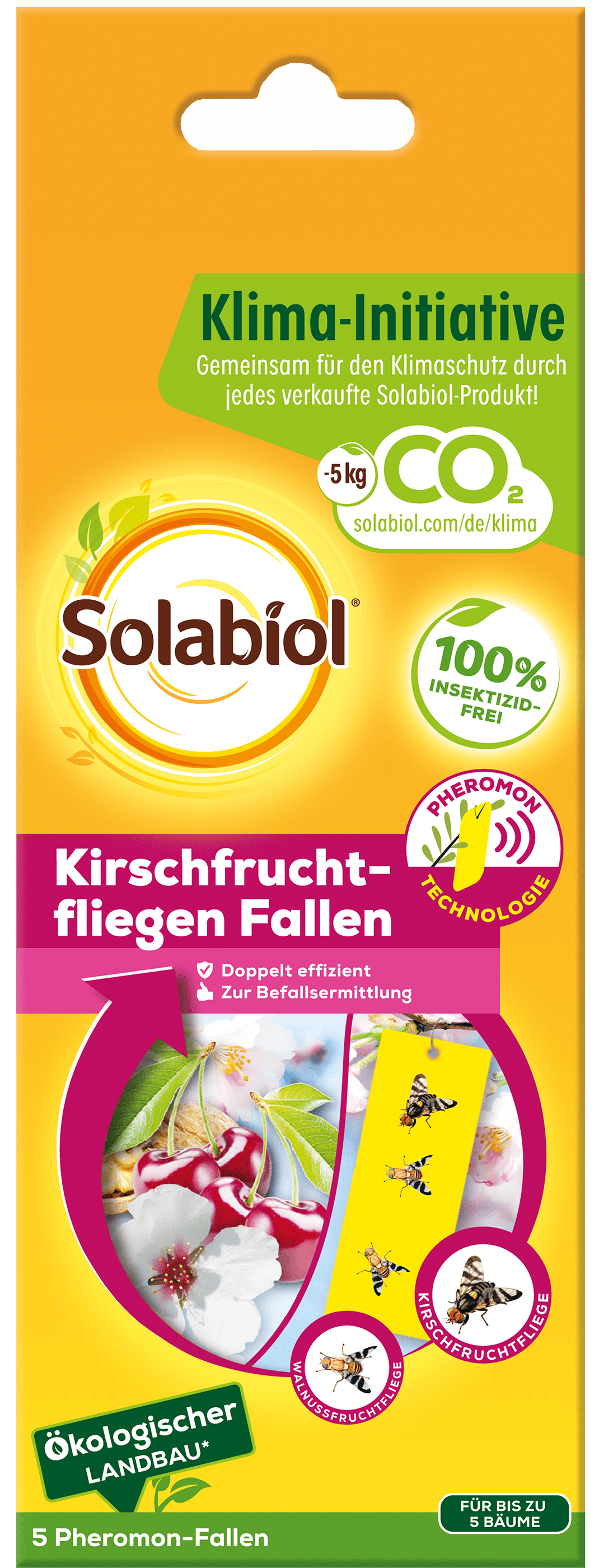 Solabiol Kirschfruchtfliegen Fallen 5 Pheromon Fallen 