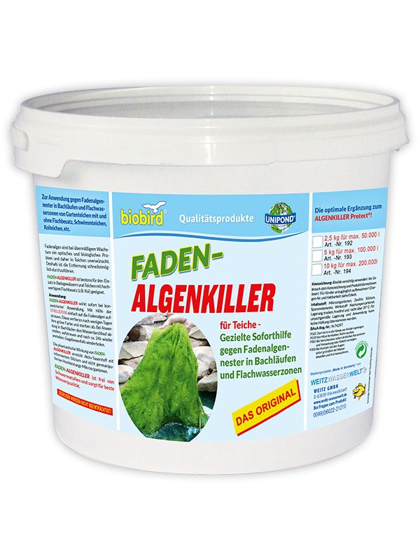 FADEN-ALGENKILLER für Teiche 2,5 kg für max. 50.000 Liter